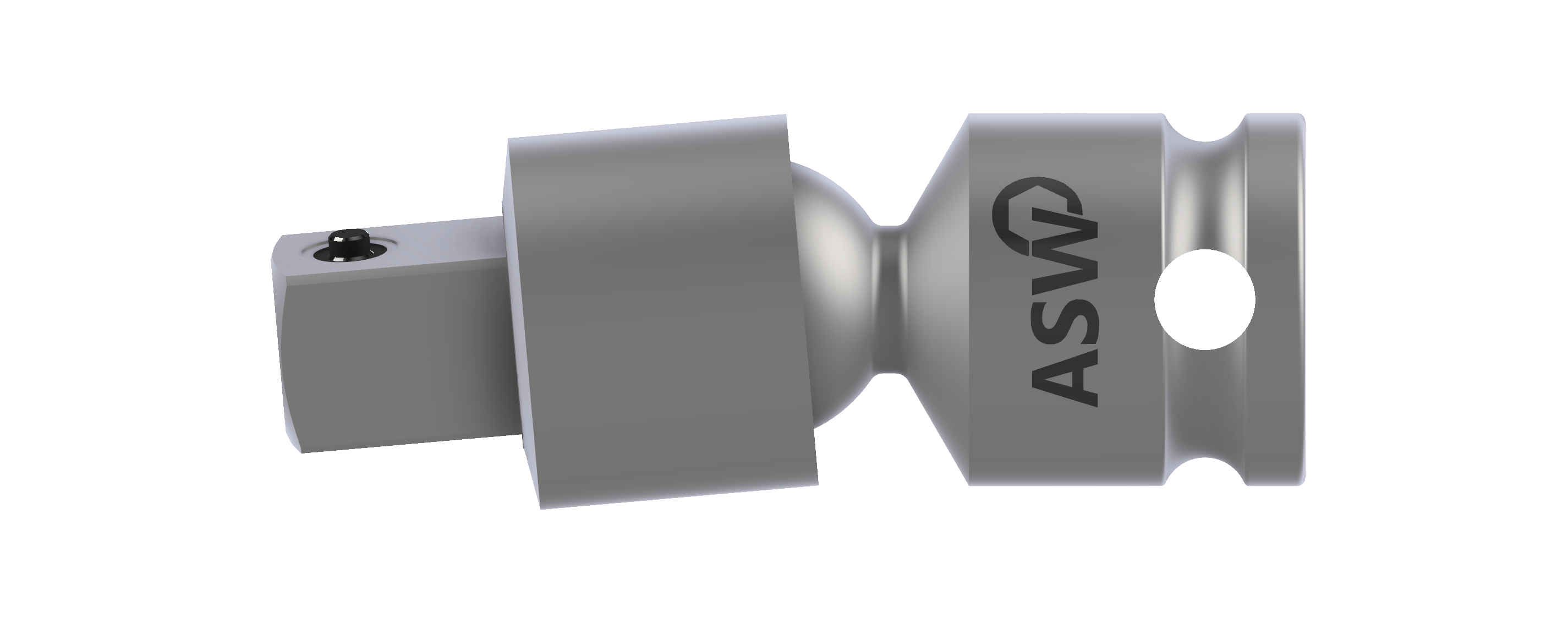 Kugel­ge­len­ke mit Innen- und Außenvierkant